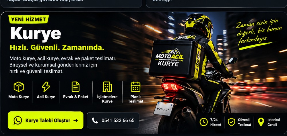 MOTOACİL Kurye - Moto kurye, acil kurye, evrak ve paket teslimatı